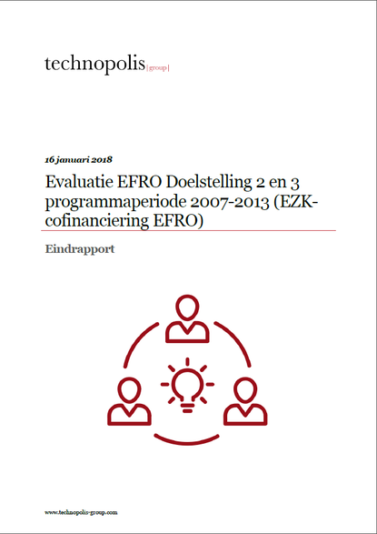 Evaluatie rijkscofinancieringsregeling Europees Fonds Regionale Ontwikkeling (EFRO) 2007-2013